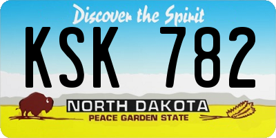 ND license plate KSK782