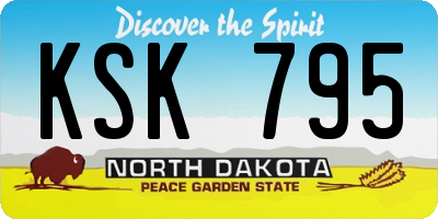 ND license plate KSK795