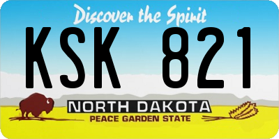 ND license plate KSK821