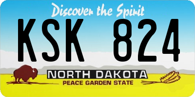 ND license plate KSK824