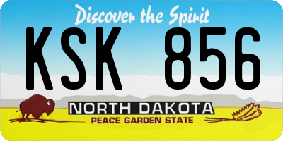ND license plate KSK856