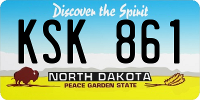 ND license plate KSK861