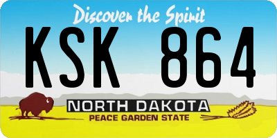 ND license plate KSK864