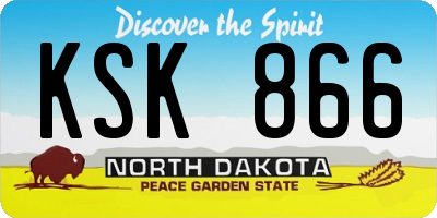 ND license plate KSK866