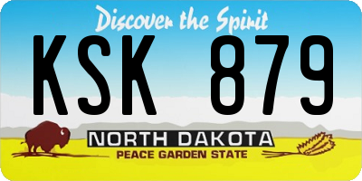 ND license plate KSK879