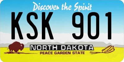 ND license plate KSK901