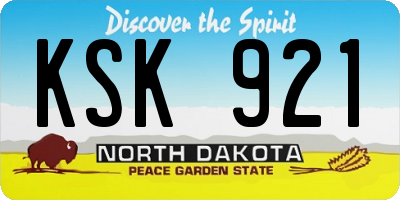 ND license plate KSK921