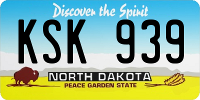 ND license plate KSK939