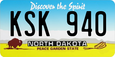 ND license plate KSK940