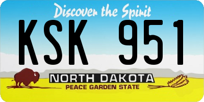 ND license plate KSK951