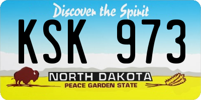 ND license plate KSK973