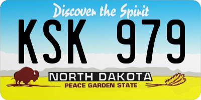 ND license plate KSK979