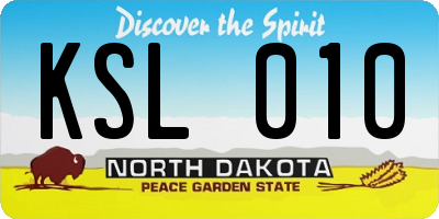ND license plate KSL010