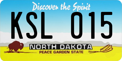 ND license plate KSL015