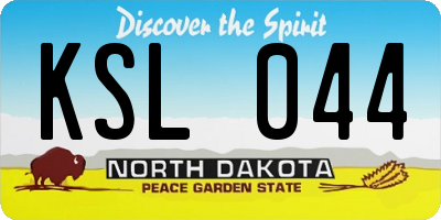 ND license plate KSL044