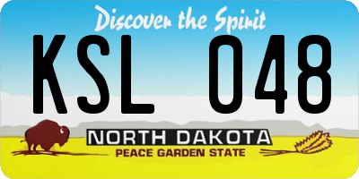 ND license plate KSL048