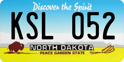 ND license plate KSL052