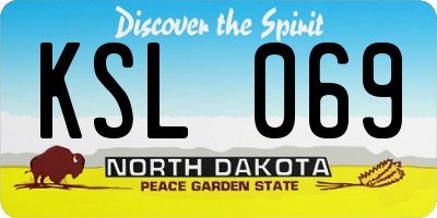 ND license plate KSL069