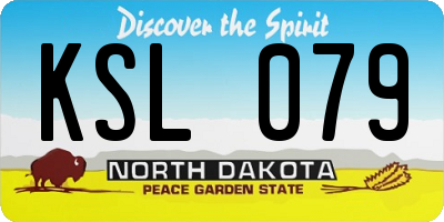 ND license plate KSL079
