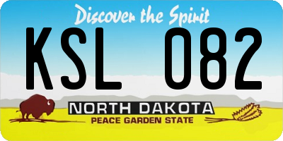 ND license plate KSL082