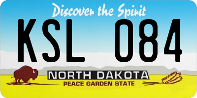 ND license plate KSL084