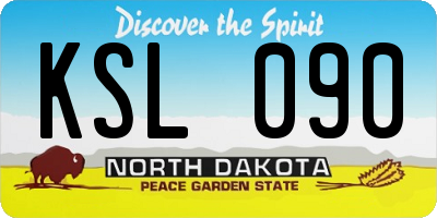ND license plate KSL090