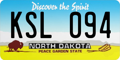 ND license plate KSL094