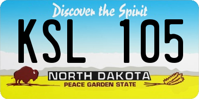 ND license plate KSL105