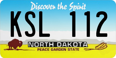 ND license plate KSL112