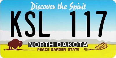 ND license plate KSL117