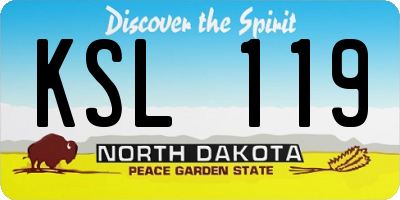 ND license plate KSL119