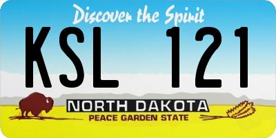 ND license plate KSL121