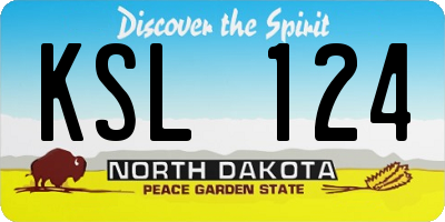 ND license plate KSL124