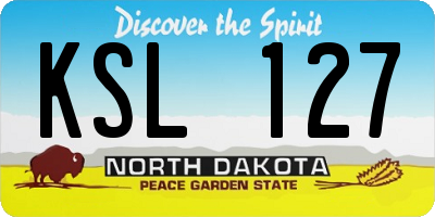 ND license plate KSL127
