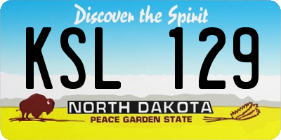 ND license plate KSL129