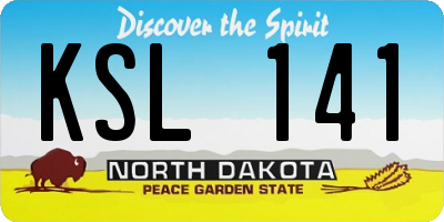 ND license plate KSL141