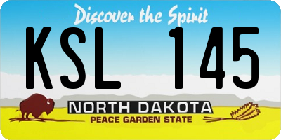 ND license plate KSL145