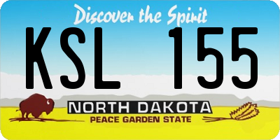 ND license plate KSL155