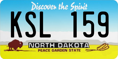 ND license plate KSL159