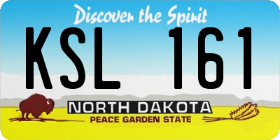 ND license plate KSL161