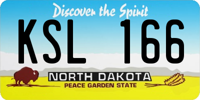 ND license plate KSL166
