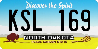 ND license plate KSL169