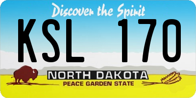 ND license plate KSL170