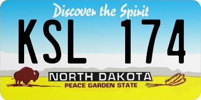 ND license plate KSL174