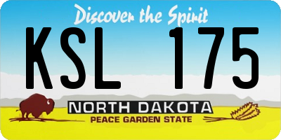 ND license plate KSL175
