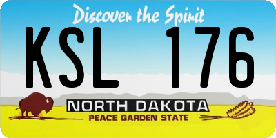 ND license plate KSL176