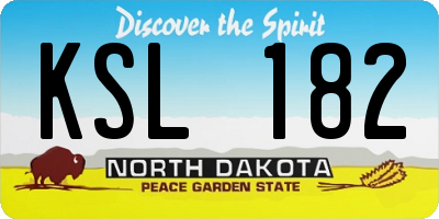 ND license plate KSL182