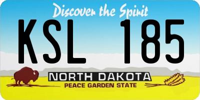 ND license plate KSL185