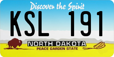 ND license plate KSL191