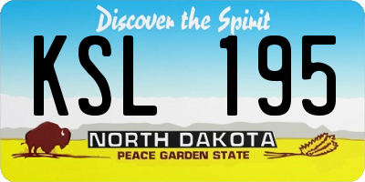 ND license plate KSL195